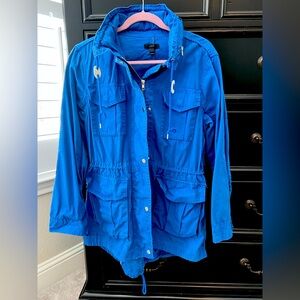 J Crew Cobalt blue khaki military style jacket